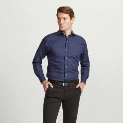 Navy Cotton Casual Shirt