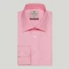 Pink End On End Button Cuff Classic Fit Shirt