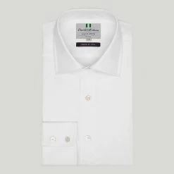White Royal Oxford Button Cuff Slim Fit Shirt