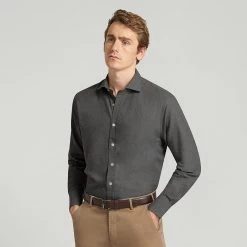 Light Grey Pure Cotton Casual Shirt