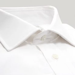 White Plain Poplin Button Cuff Shirt