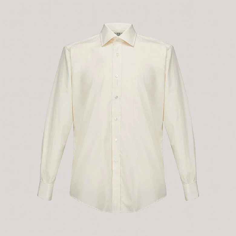 White Plain Poplin Button Cuff Shirt - Image 6
