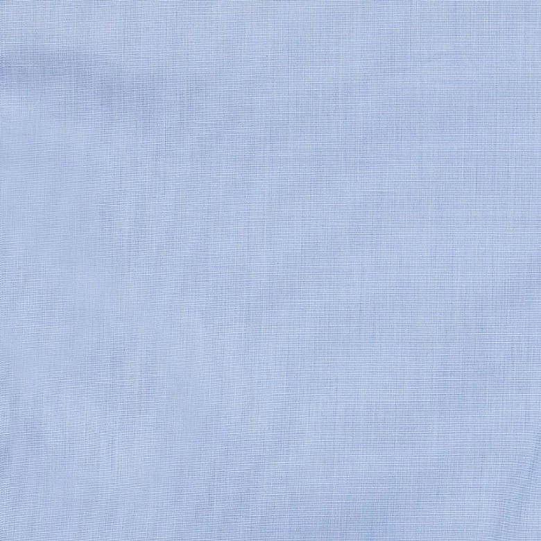 Blue End On End Slim Fit Double Cuff Shirt - Image 2