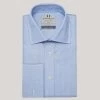 Blue End On End Double Cuff Shirt