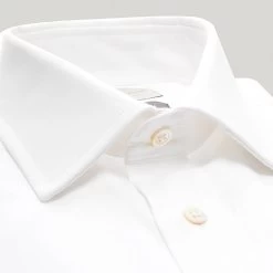 White Fine Twill Double Cuff Shirt