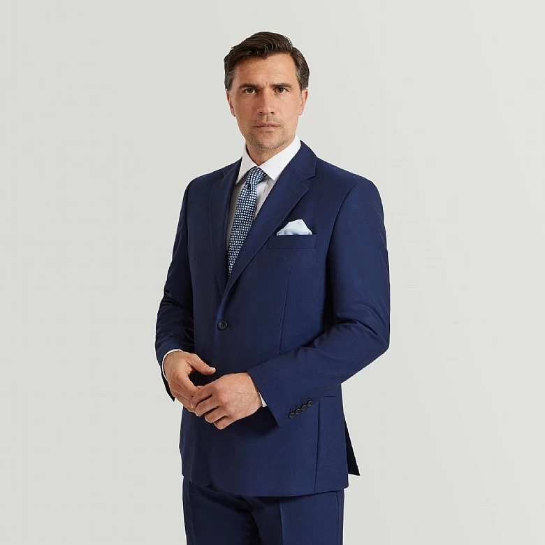 Light Navy Wool Suit