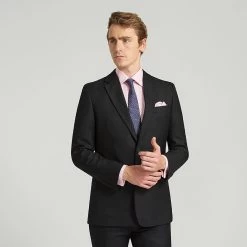 Grey Hopsack Wool Suit