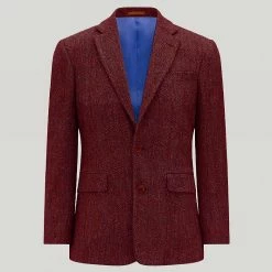 Loganberry Herringbone Tweed Jacket