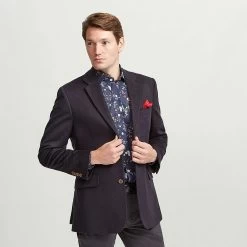 Navy Pure Cashmere Jacket