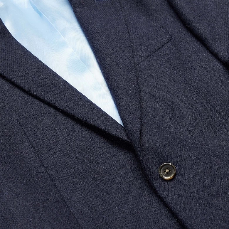 Navy Pure Wool Jacket - Image 4