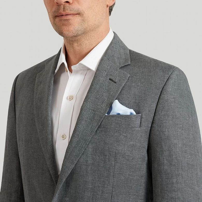 Caramel Brown Herringbone Linen Jacket - Image 10