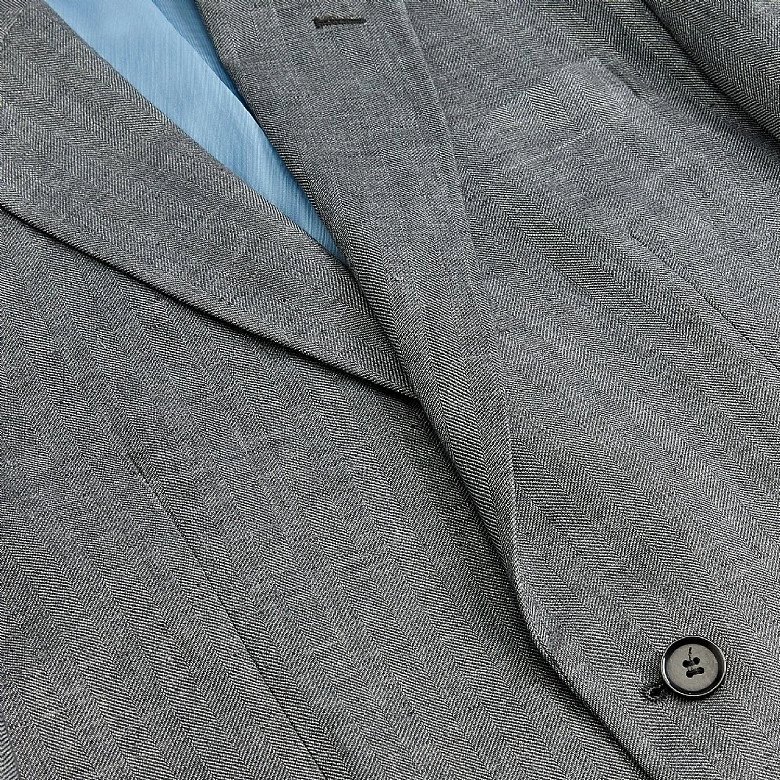 Caramel Brown Herringbone Linen Jacket - Image 12