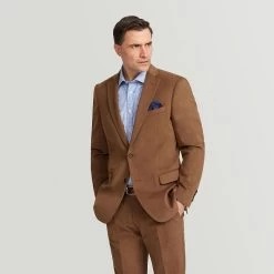 Plain Beige Cotton Jacket