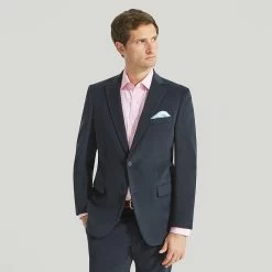 Plain Navy Cotton Jacket