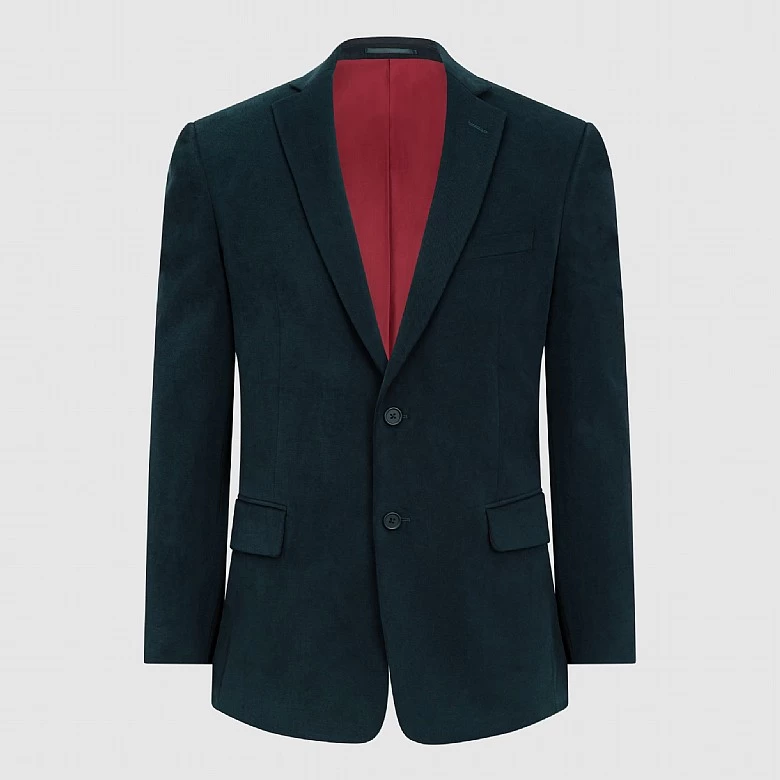 Plain Navy Cotton Jacket - Image 3
