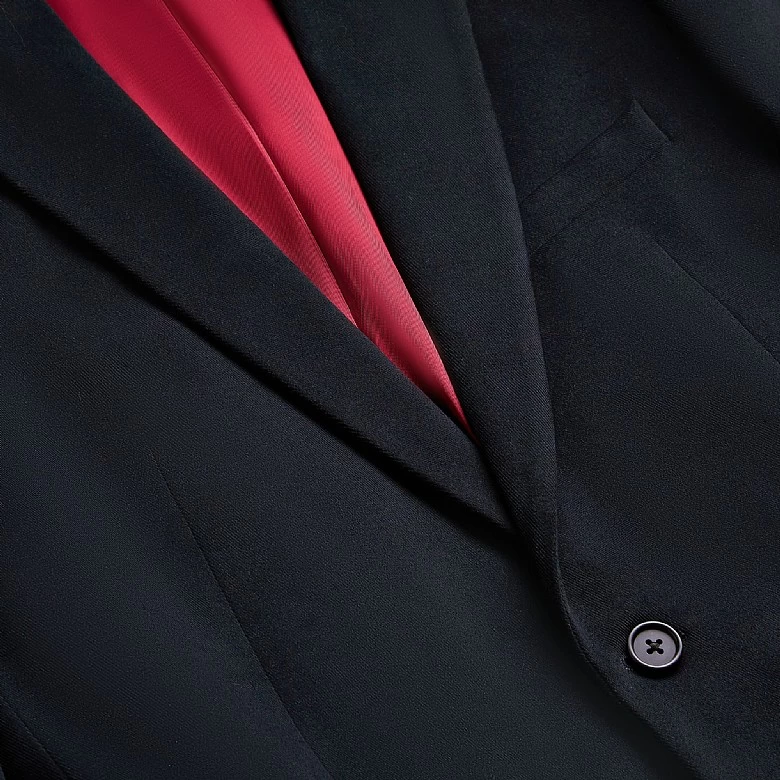 Plain Navy Cotton Jacket - Image 4