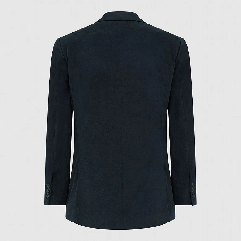 Plain Navy Cotton Jacket - Image 5