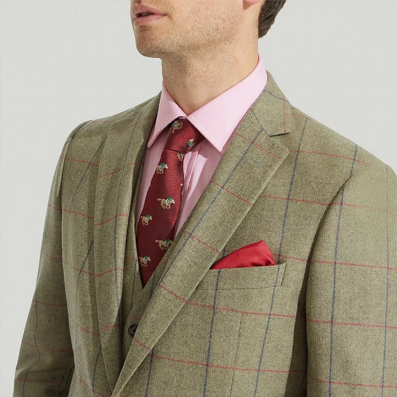 Sage Green Tweed Check Jacket - Image 2