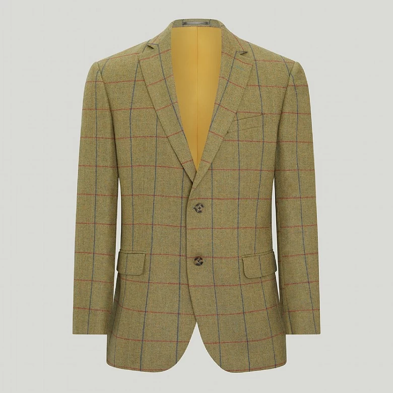 Sage Green Tweed Check Jacket - Image 3