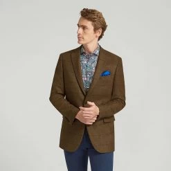 Brown Lambswool Check Jacket