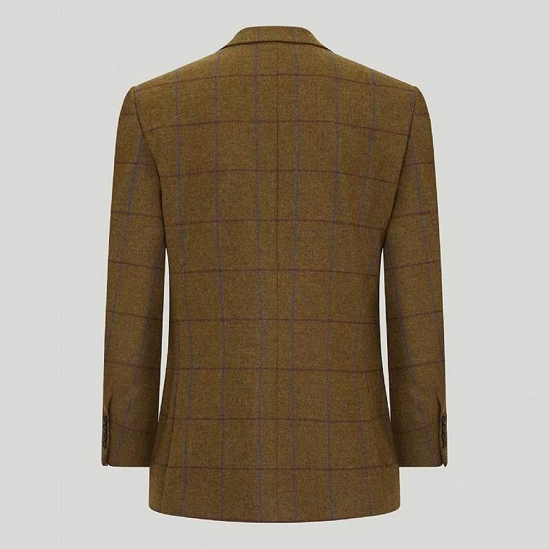 Dark Green Lambswool Check Jacket - Image 7