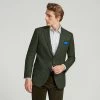 Dark Green Lambswool Check Jacket
