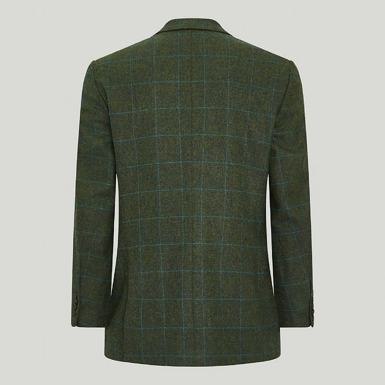 Dark Green Lambswool Check Jacket - Image 4