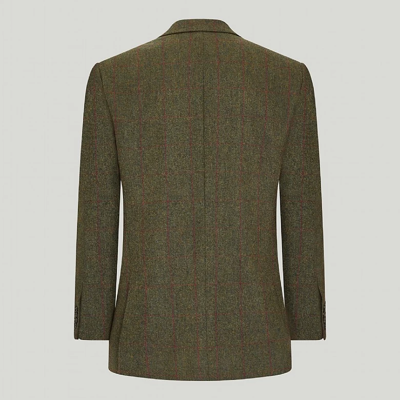 Dark Green Lambswool Check Jacket - Image 10