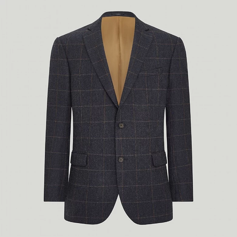 Dark Green Lambswool Check Jacket - Image 12