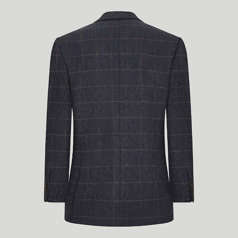 Dark Green Lambswool Check Jacket - Image 13