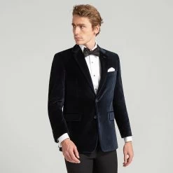 Navy Velvet Jacket