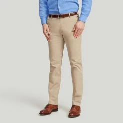 Beige Meyer Cotton Classic Trouser