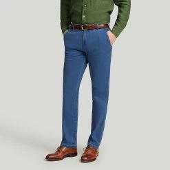 Indigo Blue Meyer Cotton Classic Trouser
