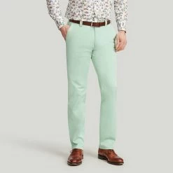 Mint Green Meyer Cotton Classic Trouser