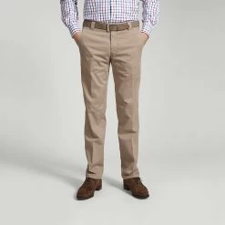 Beige Meyer Soft Cotton Chino