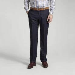 Navy Meyer Soft Cotton Chino