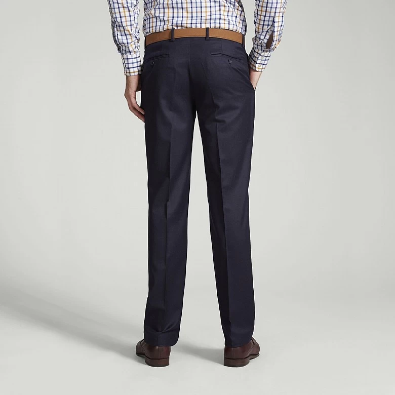 Navy Meyer Soft Cotton Chino - Image 2