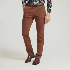 Chestnut Brown Meyer Soft Cotton Chino