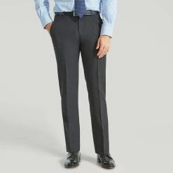 Grey Gaberdine Unfinished Trouser