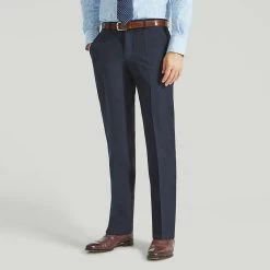 Navy Gaberdine Unfinished Trouser