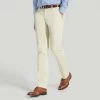 Beige Smart Unfinished Cotton Trouser