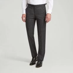 Grey Stripe Morning Unfinished Trouser