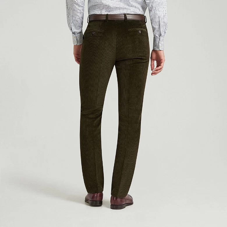Dark Green Corduroy Trousers - Image 2