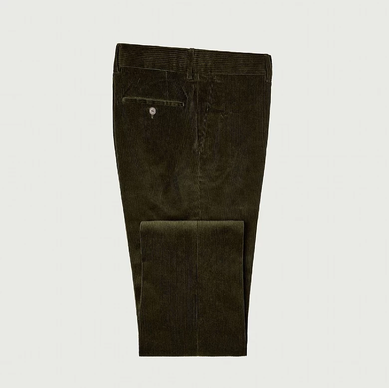 Dark Green Corduroy Trousers - Image 3