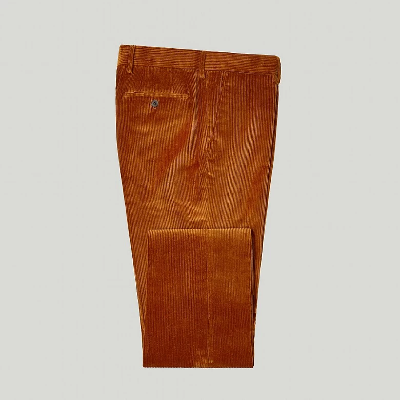Burnt Orange Corduroy Trousers - Image 3