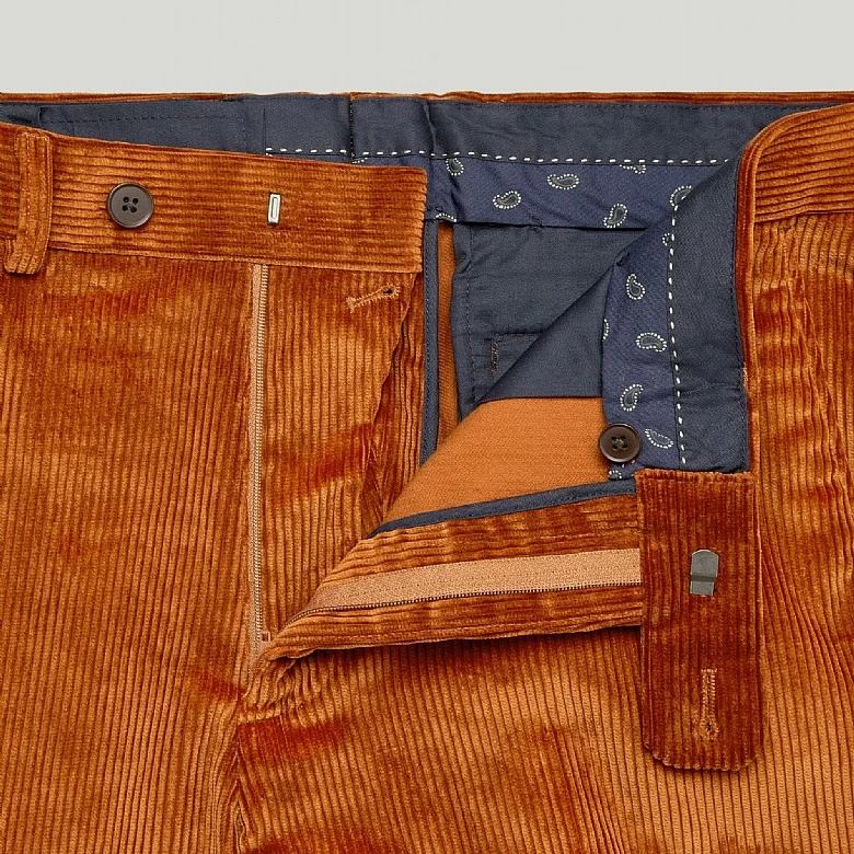Burnt Orange Corduroy Trousers - Image 4