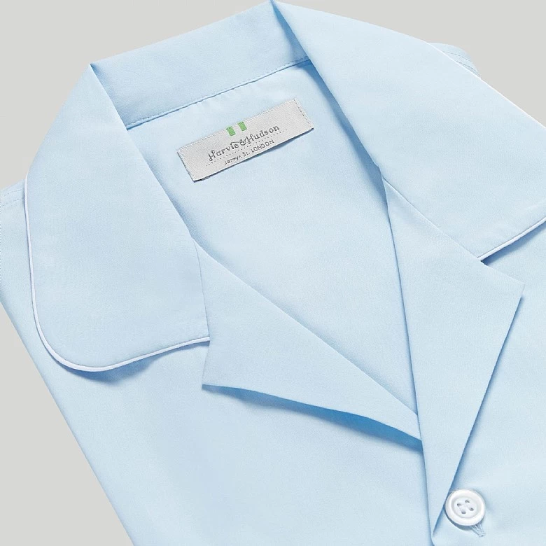 Plain Sky Blue Cotton Pyjama - Image 5