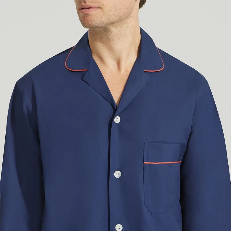 Plain Sky Blue Cotton Pyjama - Image 7