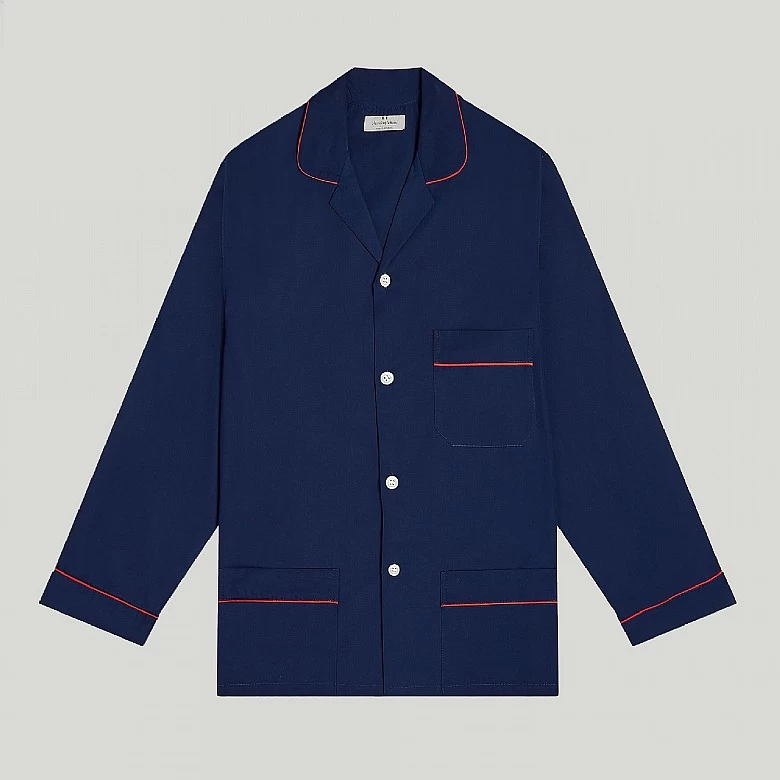 Plain Sky Blue Cotton Pyjama - Image 9