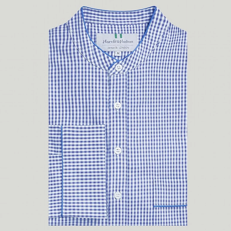 Blue Gingham Cotton Nightshirt - Image 2